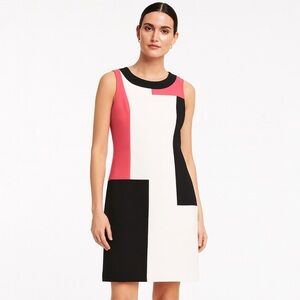 Calvin Klein Multicolor Colorblock Sleeveless Sheath Mini Dress Size 10